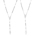 18K vergulde rozenkrans ketting (52 cm)  Gebedskralen met kruis hanger