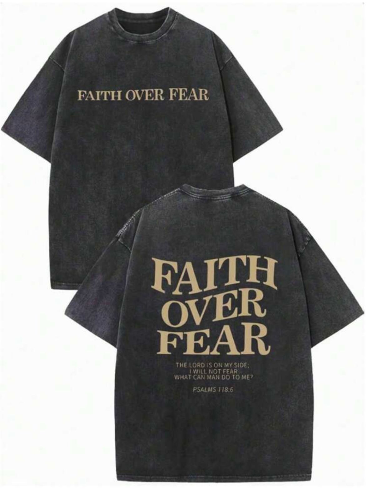 Faith over Fear T-shirt oversized fit